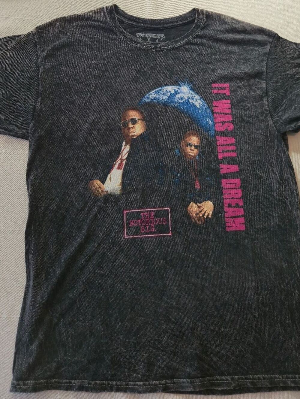 The Notorious B.I.G. It was All A Dream Mineral Wash T shirt Size Large